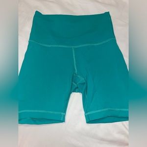 Teal Blue Lululemon Wunder Train Shorts